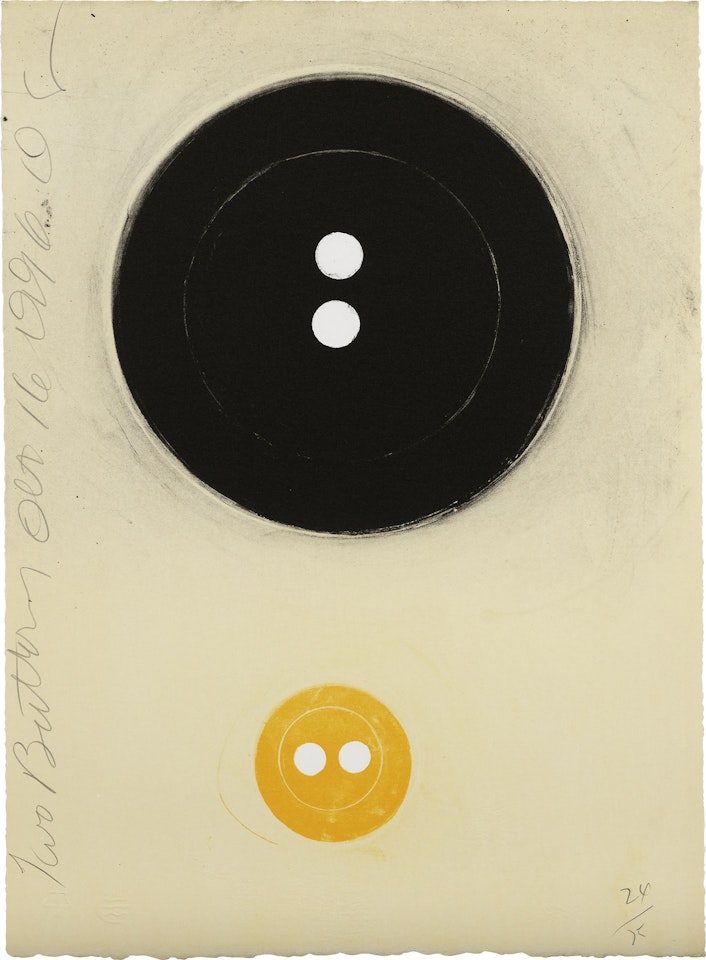 Two Buttons, Oct 16  (T. 96-356) by Donald Sultan