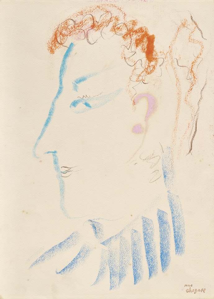 Autoportrait en profil by Marc Chagall