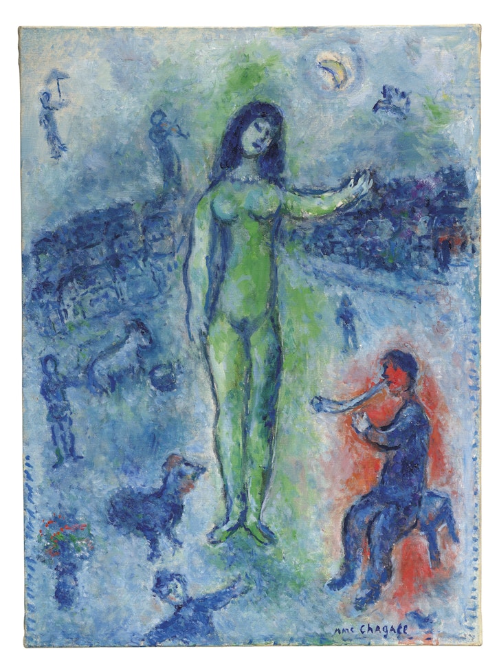 Célébration du nu vert by Marc Chagall