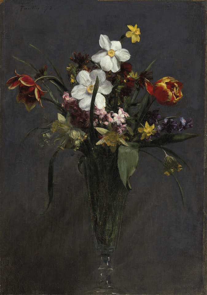 Fleurs de printemps (Tulipes, narcisses, jacinthes, jonquilles et giroflées) by Henri Fantin-Latour
