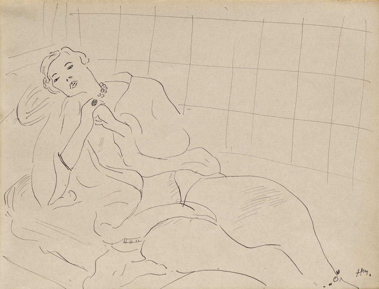 Femme allongée au peignoir by Henri Matisse