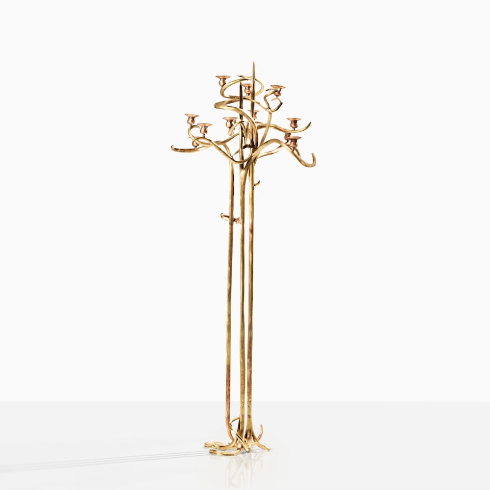 Torchère à 11 lumières, pièce unique by Claude Lalanne