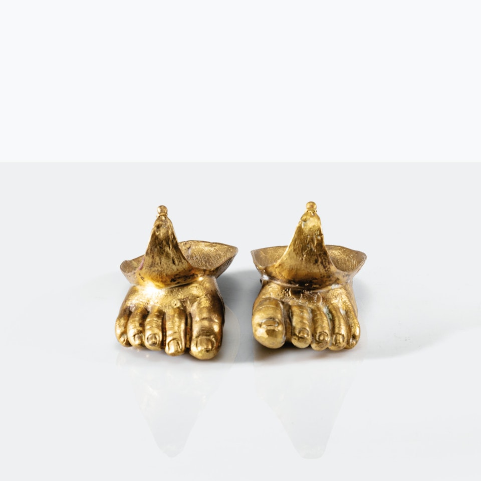 Paire de coupes Pieds Lotus by Claude Lalanne