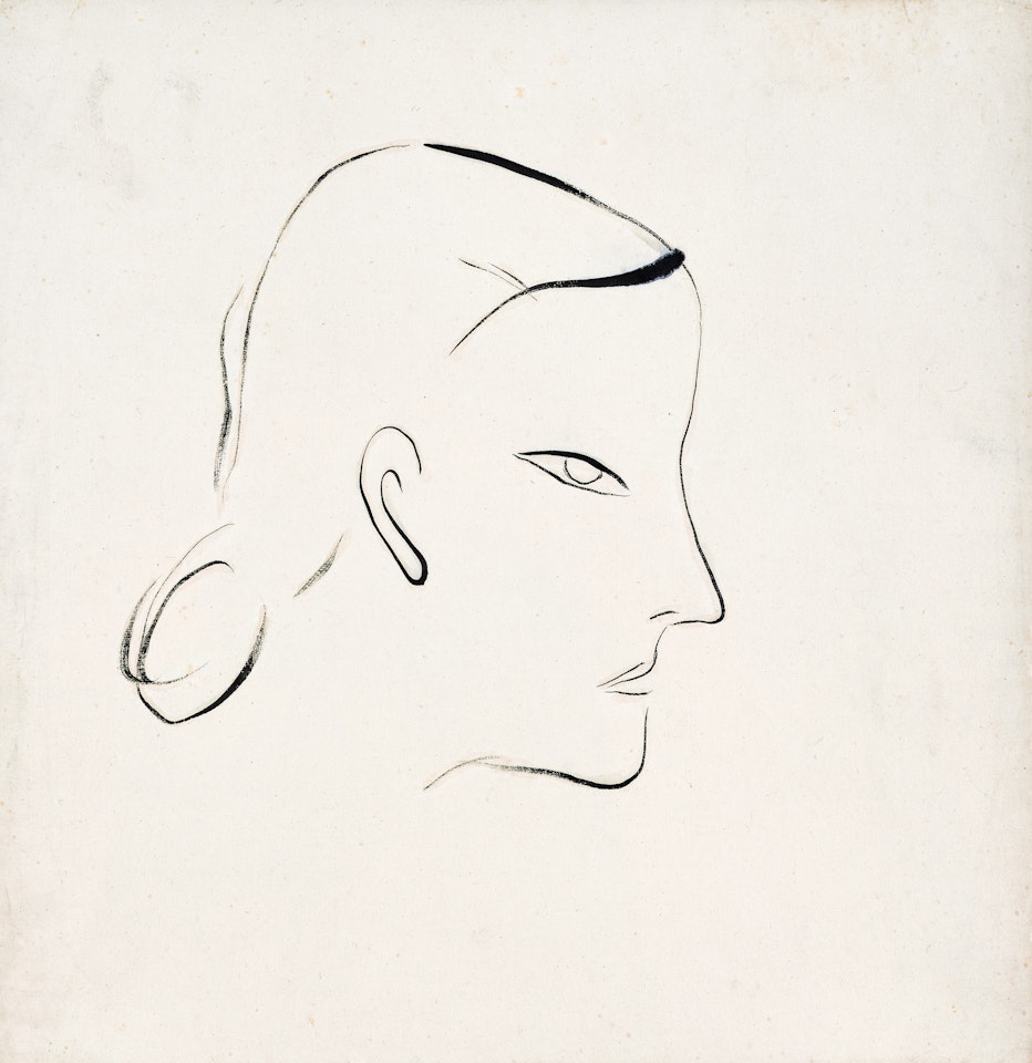 Woman Profile Portrait by Sanyu