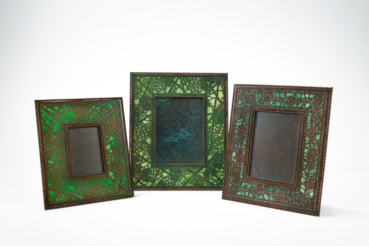 Group of Three Photograph Frames by Tiffany Studios