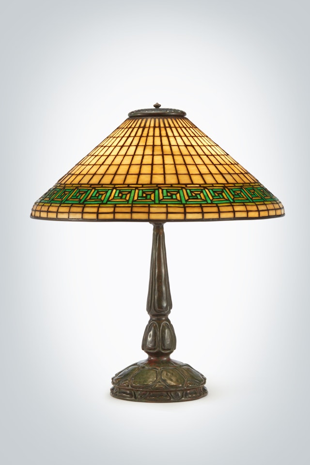 "Greek Key" Table Lamp by Tiffany Studios