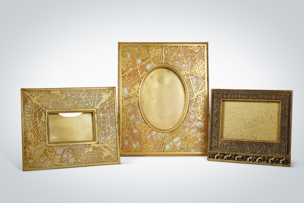 Group of Three Photograph Frames by Tiffany Studios