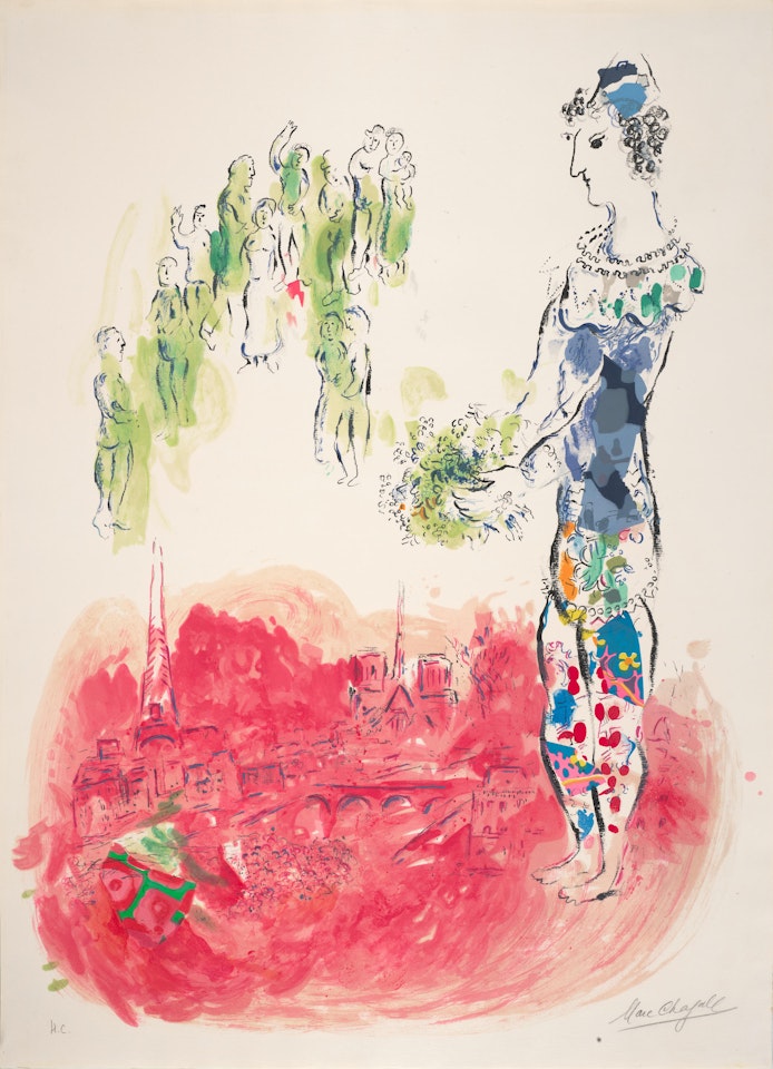 Le magicien de Paris II (The Magician of Paris II) by Marc Chagall