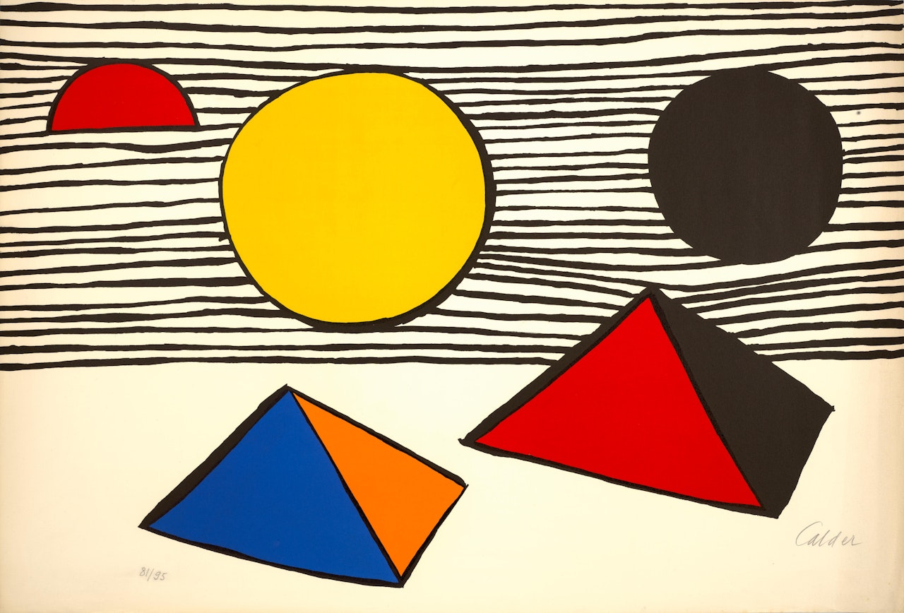 Pyramids and Sun by Alexander Calder