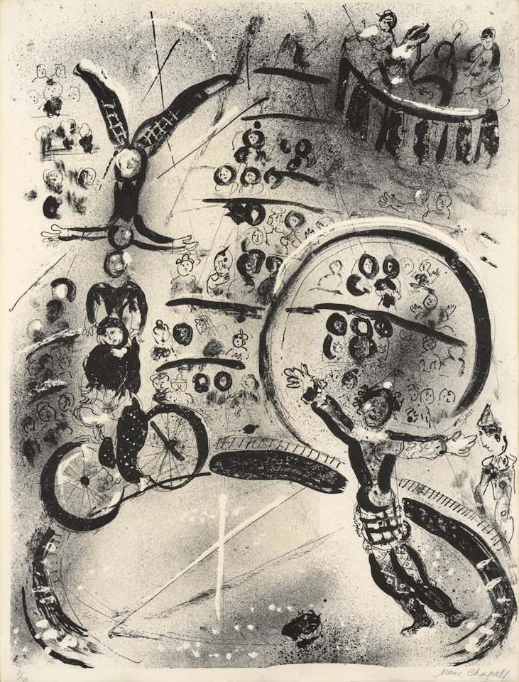 Les cyclistes (The Cyclists) by Marc Chagall