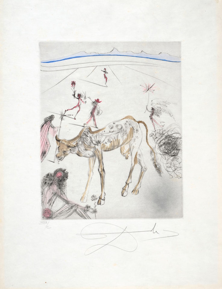 La vache sacrée (Sacred Cow), from Les Hippies by Salvador Dali