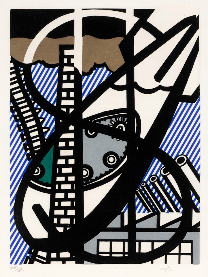 Une Fenêtre ouverte sur Chicago (A Window Open on Chicago), from La nouvelle chute de l'Amérique (The New Fall of America) by Roy Lichtenstein