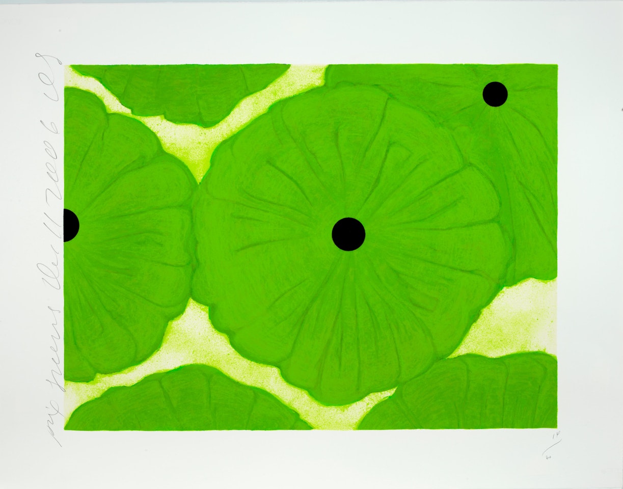 Six Greens by Donald Sultan