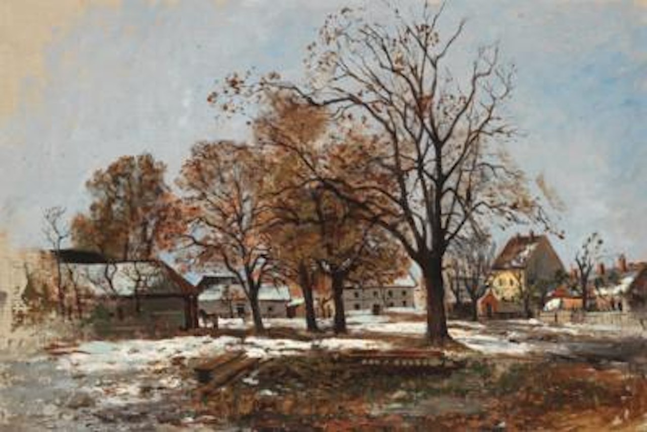 A Winter Day, Scene near St. Pölten by Theodor von Hörmann