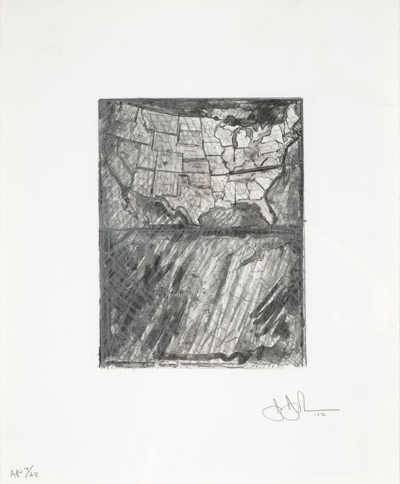 Map (from the Artists for Obama portfolio) by Jasper Johns