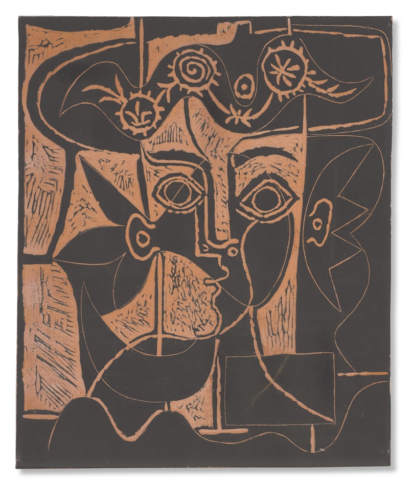 Grande tête de femme au chapeau orné (A.R. 518) by Pablo Picasso