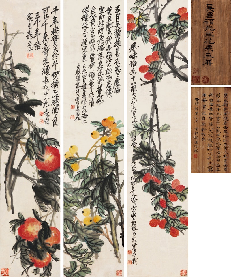 AUSPICIOUS FLOWERS AND FRUITS by Wu Changshuo
