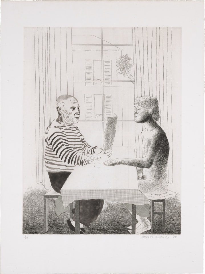 Artist and Model by David Hockney