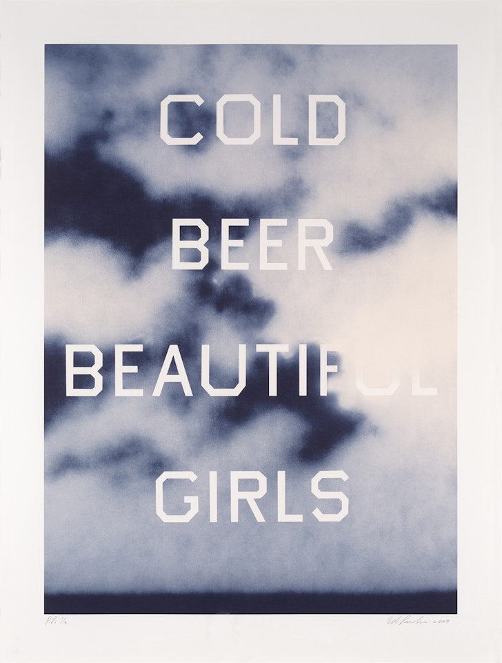 Cold Beer Beautiful Girls by Ed Ruscha