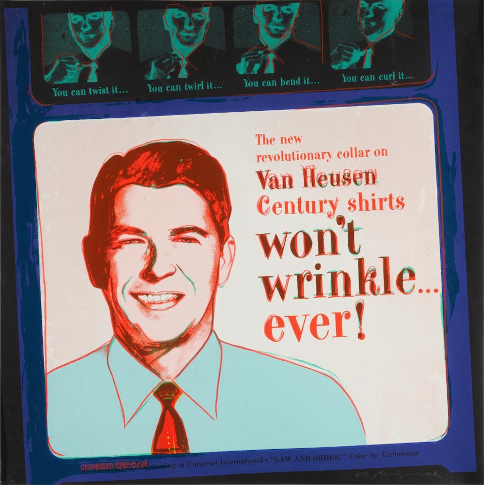 Van Heusen (Ronald Reagan), from Ads by Andy Warhol