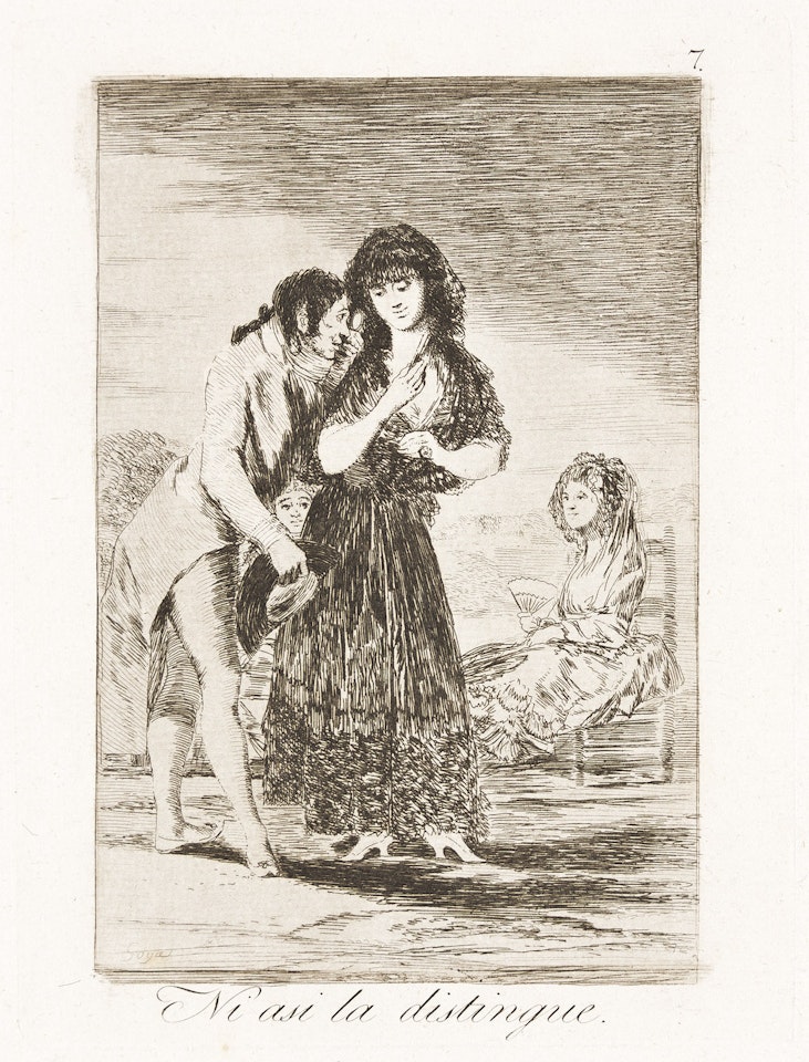 Ni asi la Distingue . by Francisco José de Goya