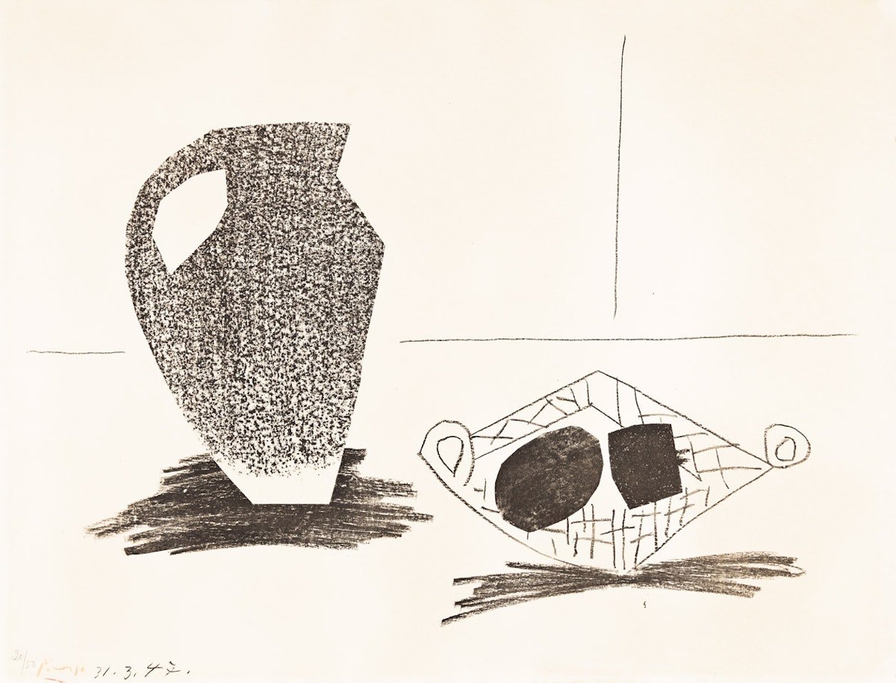 Nature Morte au Pot de Grès. by Pablo Picasso