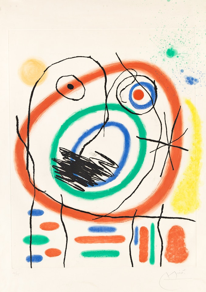Le Prophète Encerclé . by Joan Miró