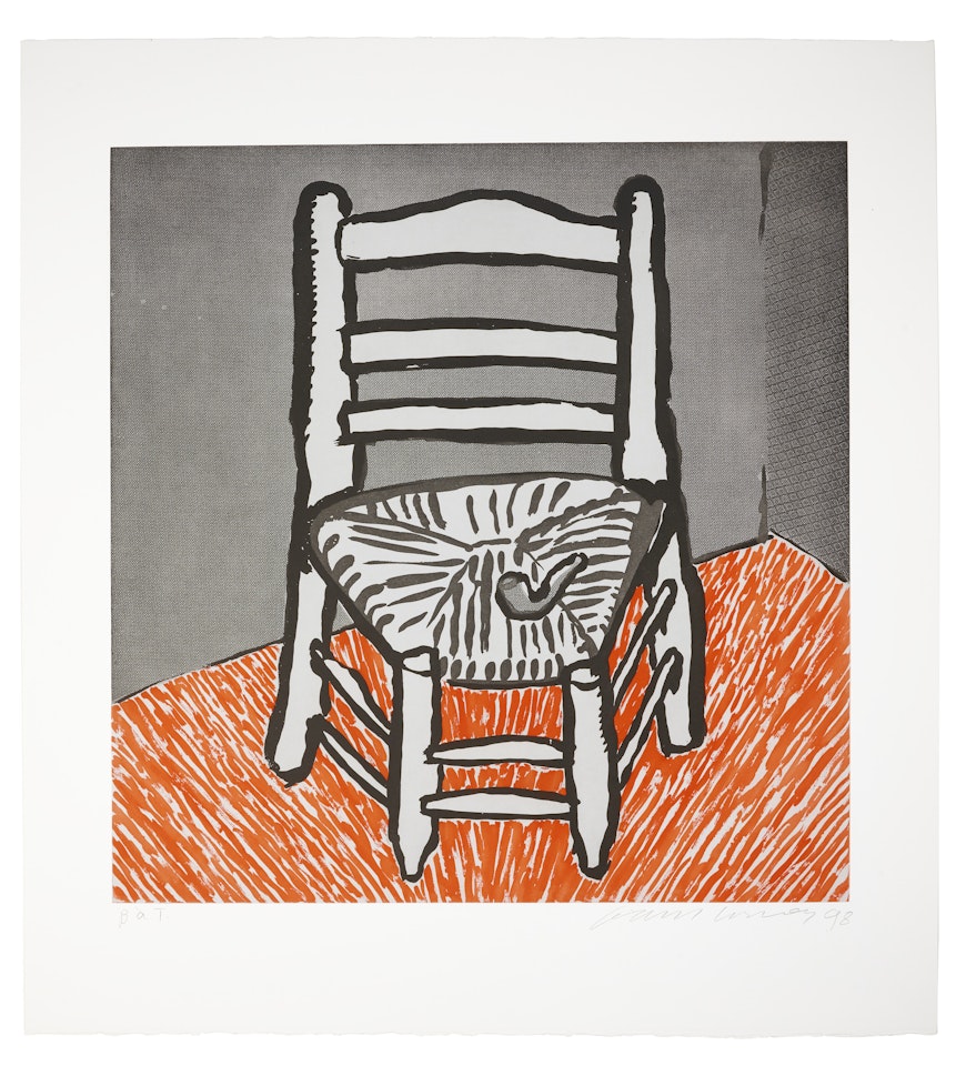 Van Gogh Chair (White) by David Hockney
