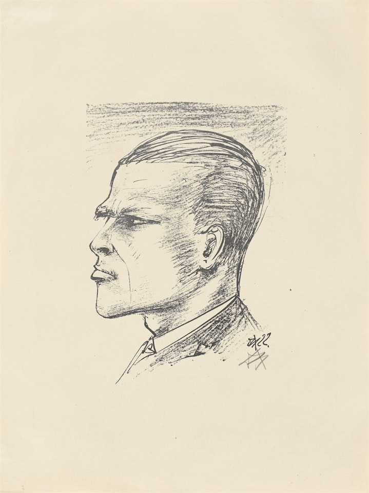 ”Selbstporträt im Profil” by Otto Dix