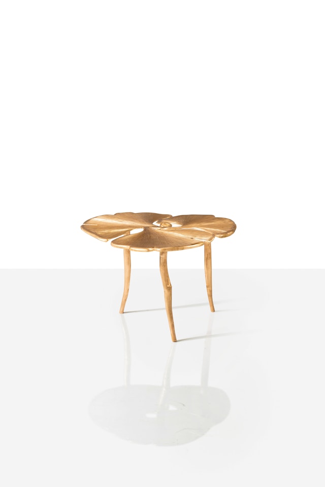 Guéridon Trifolia IV Ginkgo by Claude Lalanne