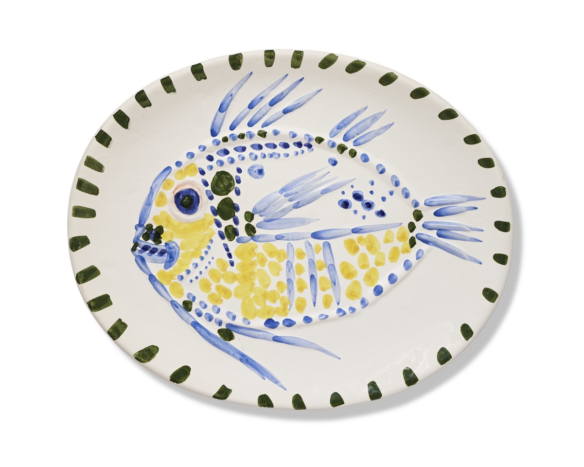 Poisson fond blanc (A.R. 168) by Pablo Picasso