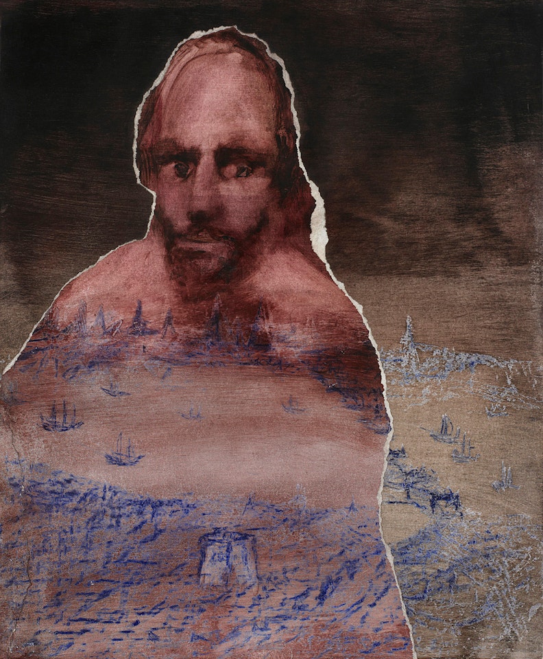 The Spirit of Shakespeare over Elizabethan London by Sidney Nolan