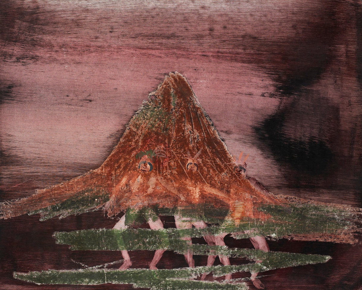 New Guinea Landscape with Figures by Sidney Nolan