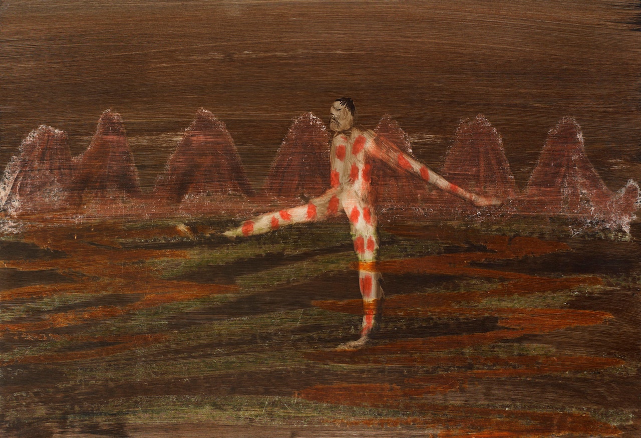 Figure and Mountains by Sidney Nolan