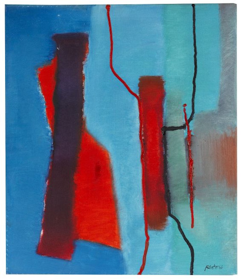 Rot vor Blau by Fritz Winter