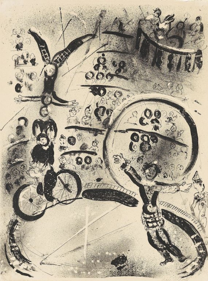 Les Cyclistes by Marc Chagall