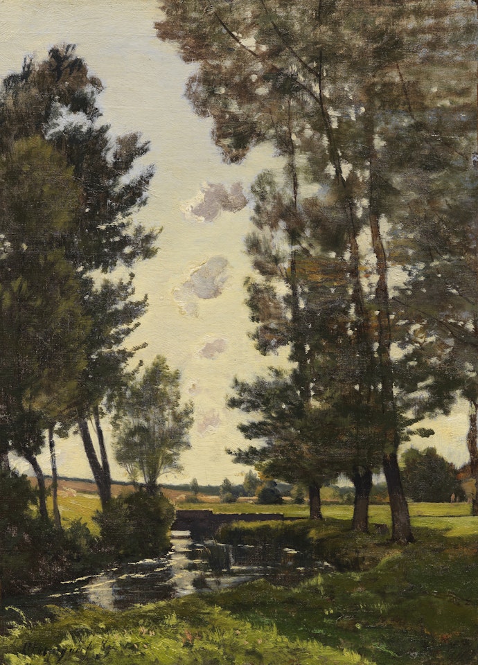 Paysage au ruisseau by Henri Harpignies