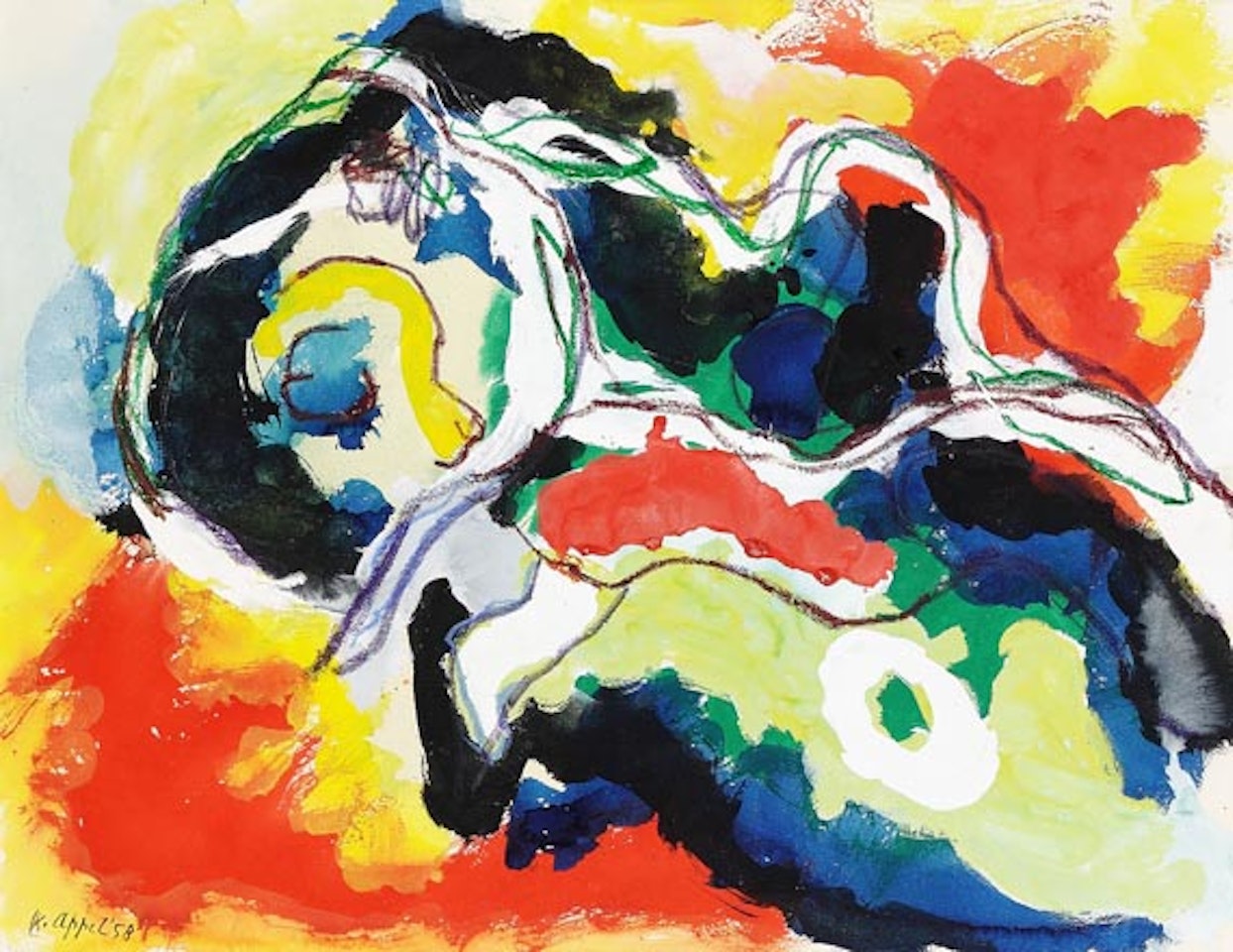 Springendes Pferd by Karel Appel