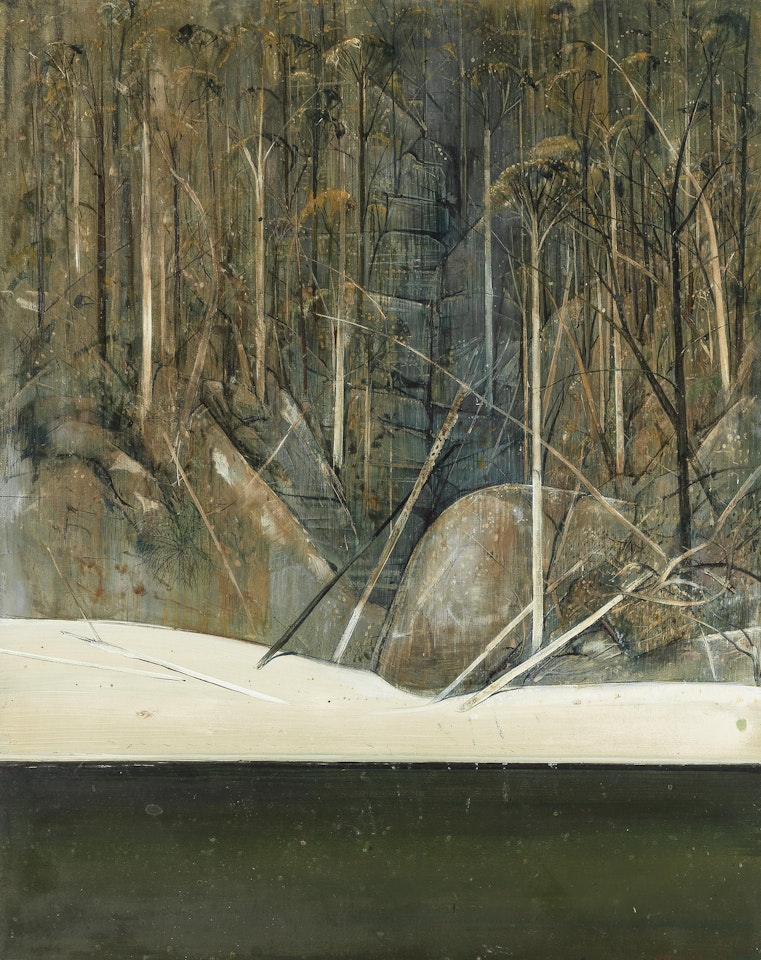 Rockface, River and Small Waterfall by Arthur Merric Bloomfield Boyd