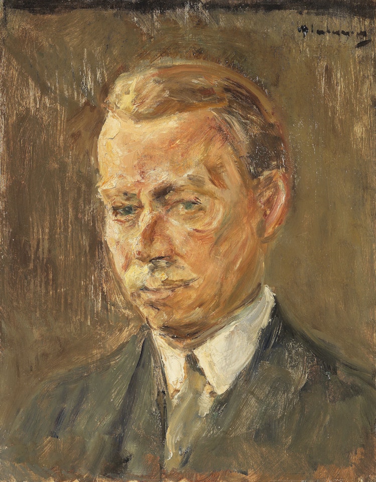 Bildnis Erich Hancke - Kopfstudie by Max Liebermann