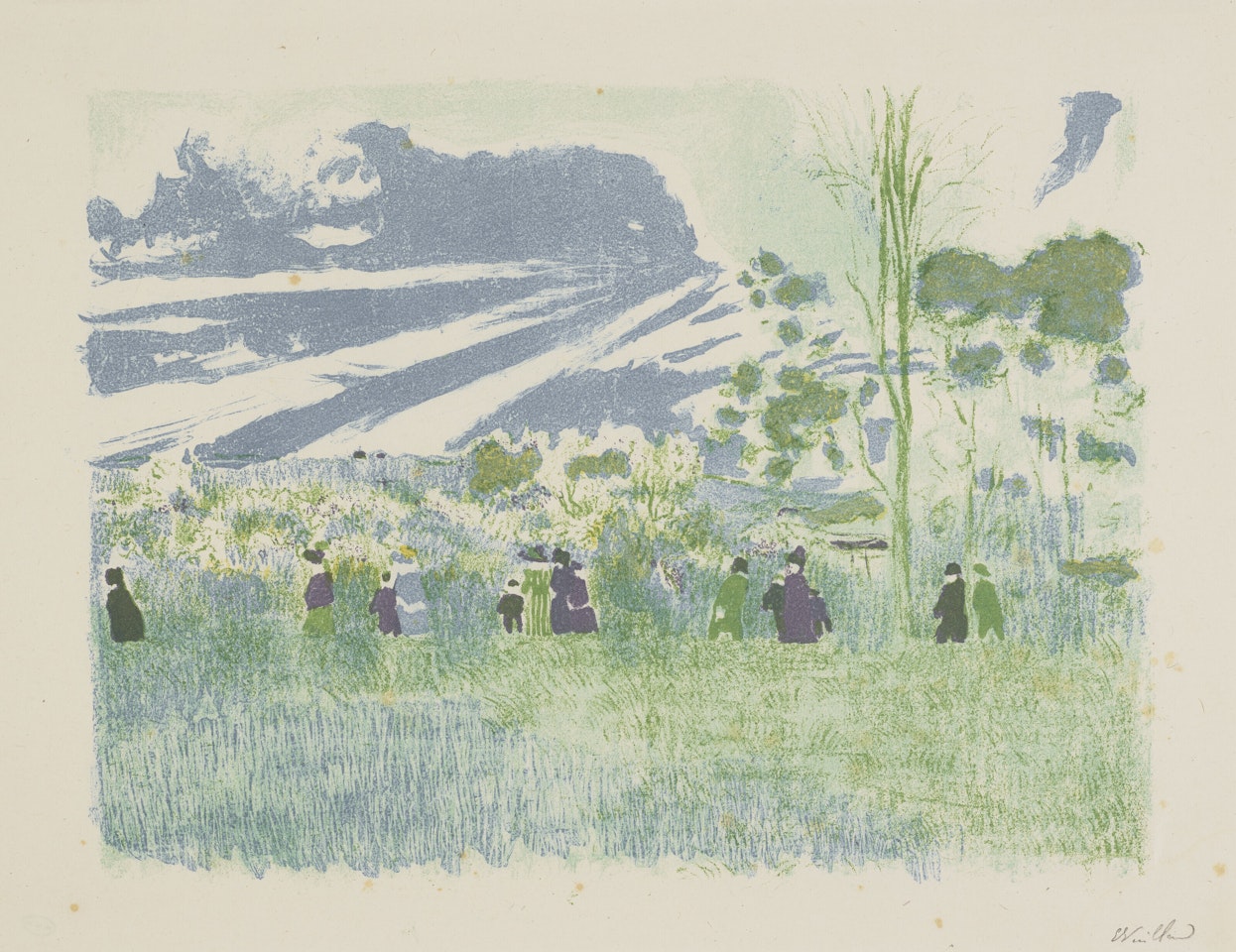 A travers champs, from Paysages et intérieurs; A travers champs, from Paysages et intérieurs by Édouard Vuillard