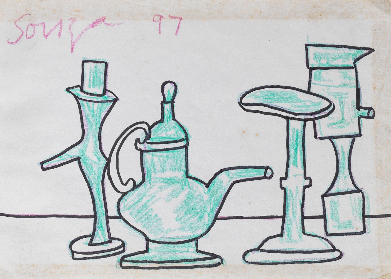 Sketch Book 1996-97 (20 Drawings including 2 artist inscriptions) by Francis Newton Souza