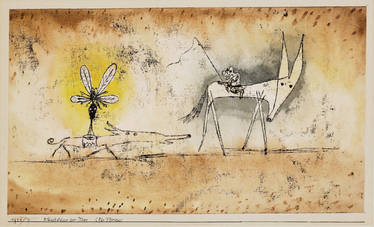 Kunststücke der Tiere (Für Florina) by Paul Klee