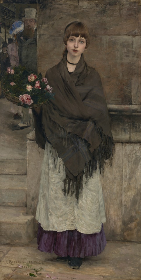 Marchande de fleurs à Londres by Jules Bastien Lepage