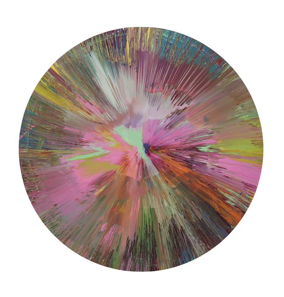 Beautiful, Let's go to la-la land and make out with all the top bollocks yum yums and drink sugary syrup liquid until we overdose on fucking bliss painting (without emotion) by Damien Hirst