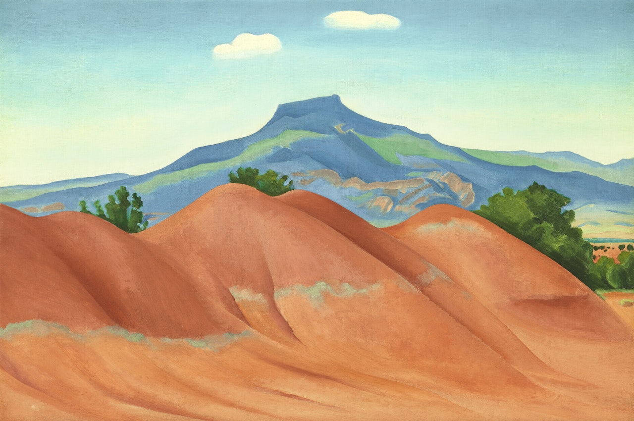Red Hills with Pedernal, White Clouds by Georgia O'Keeffe