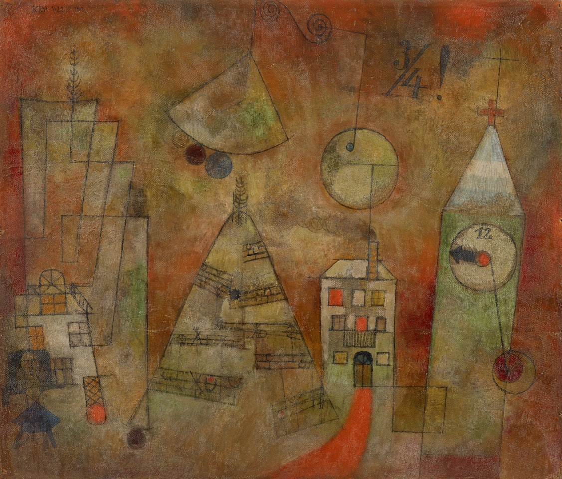 Schicksalstunde um dreiviertel zwölf by Paul Klee