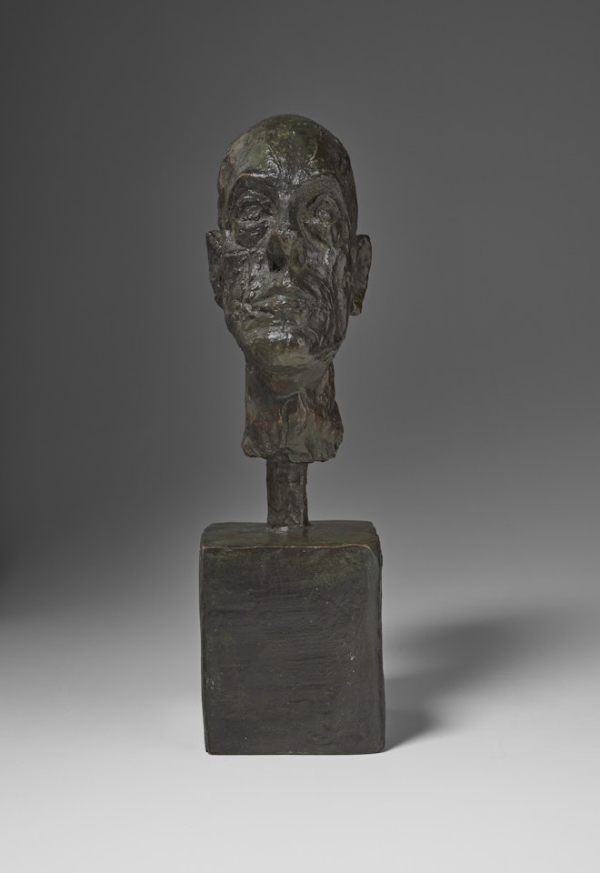 Diego (Tête sur socle cubique) by Alberto Giacometti