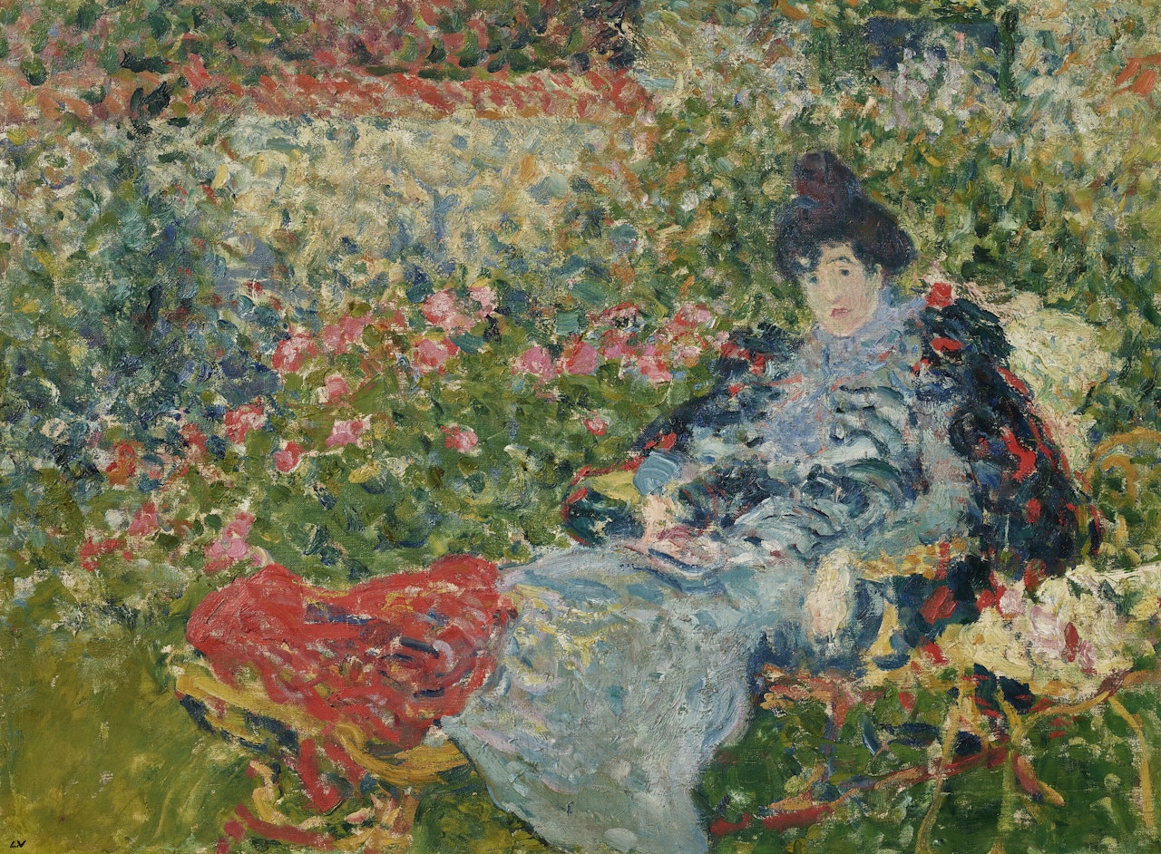 Gabrielle Valtat au jardin by Louis Valtat