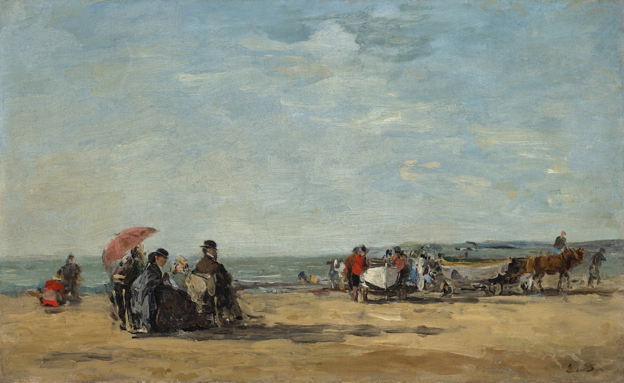Scène de plage by Eugène Boudin